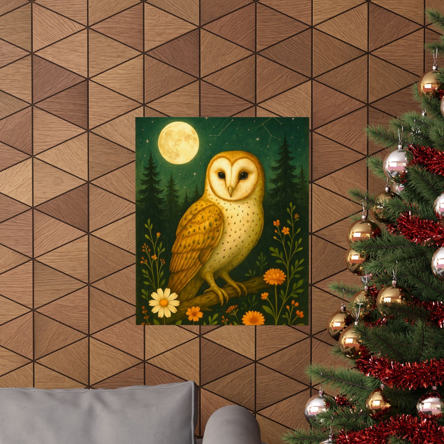 Moonlight Owl Poster