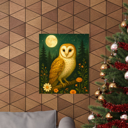 Moonlight Owl Poster