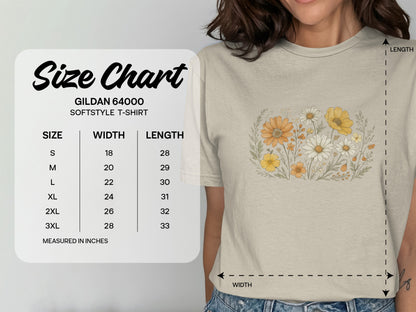 Floral Bouquet Design Softstyle T-shirt product type
