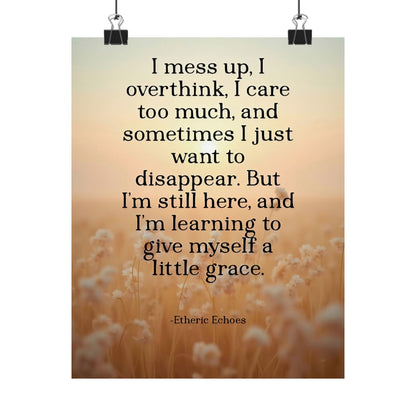 Poetic Affirmation Poster for Overthinkers
