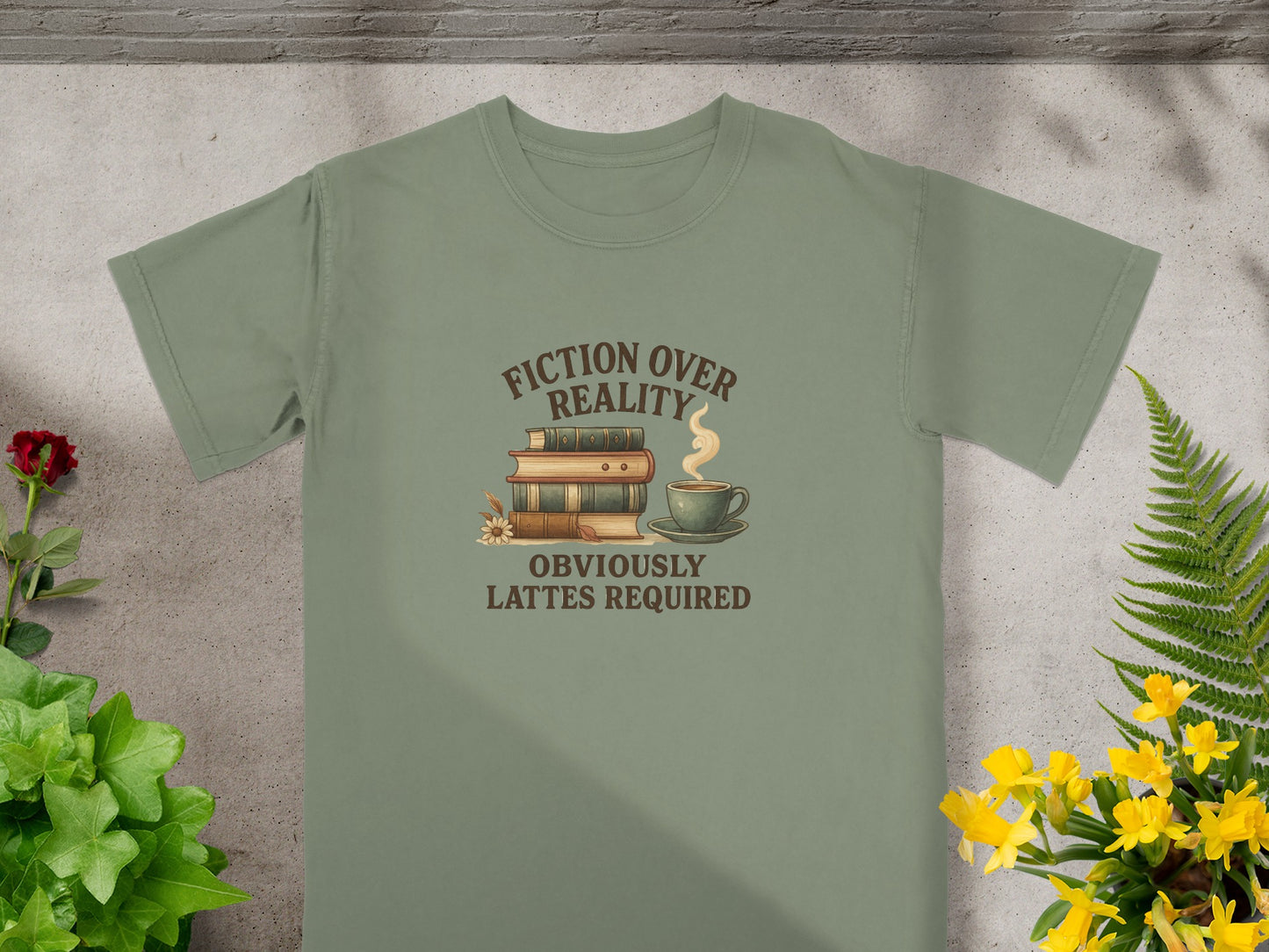 Fiction Over Reality Lattes Required T-shirt product