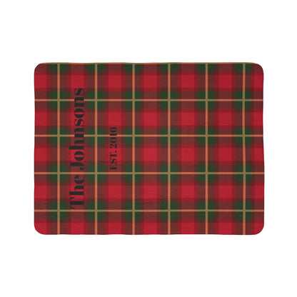 Traditional Red Plaid Family Blanket