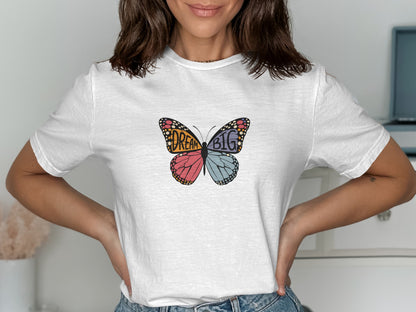 Dream Big Colorful Butterfly Print Tee product type