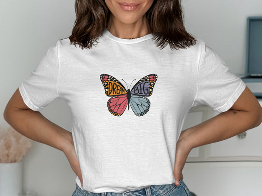 Dream Big Colorful Butterfly Print Tee product type