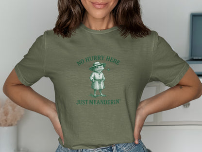 No Hurry Here Just Meanderin Vintage Style Shirt Product