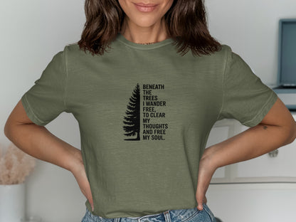Beneath the Trees I Wander Free Thoughtful Art product type