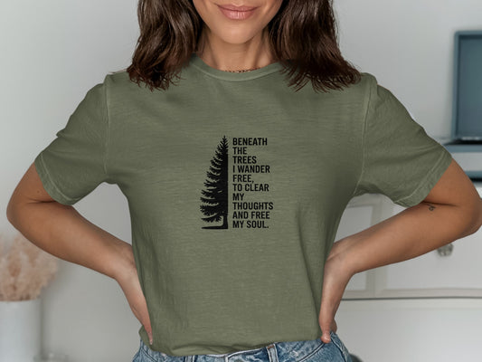 Beneath the Trees I Wander Free Thoughtful Art product type