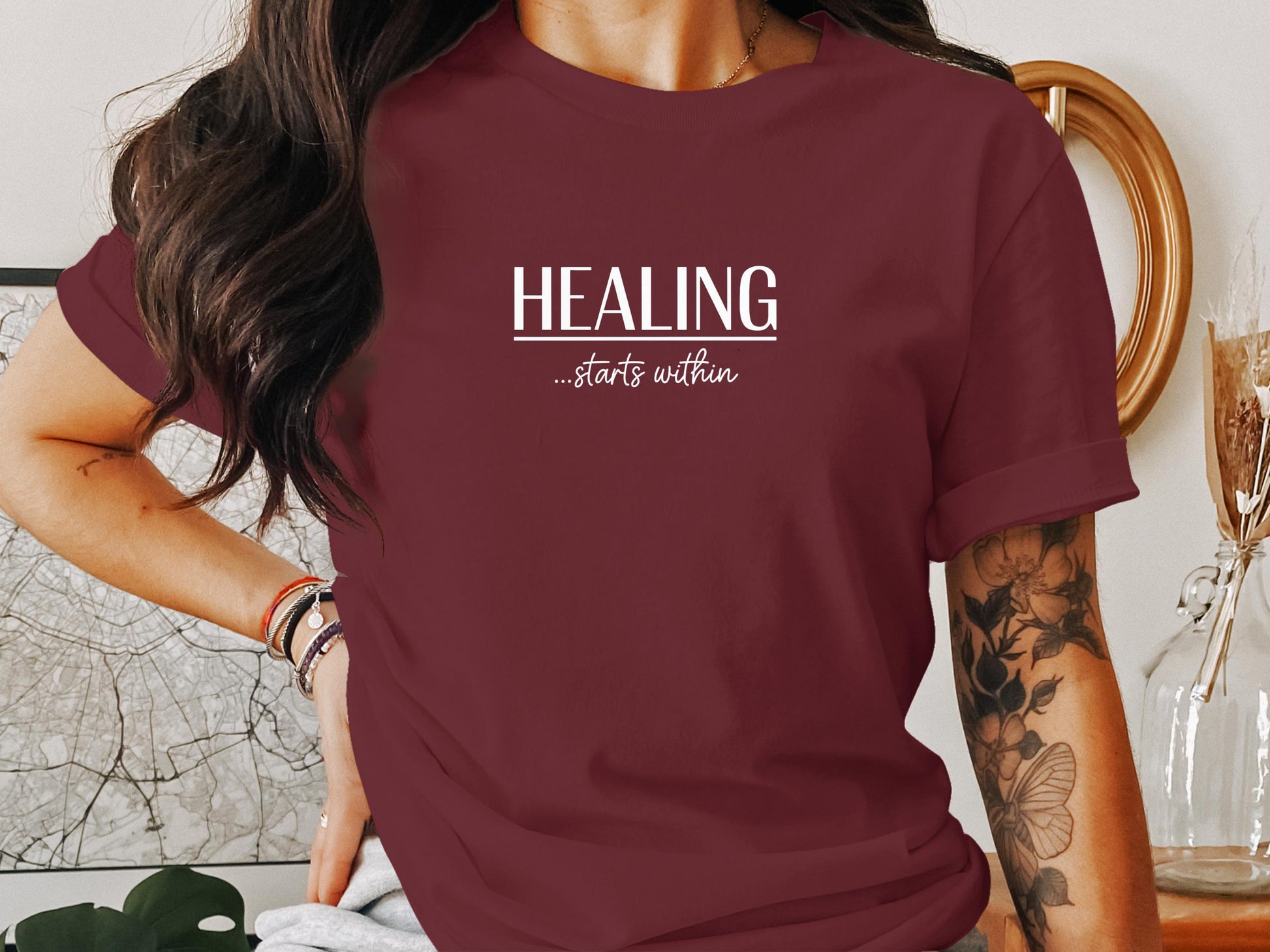 Healing Starts Within Statement T-shirt product type
