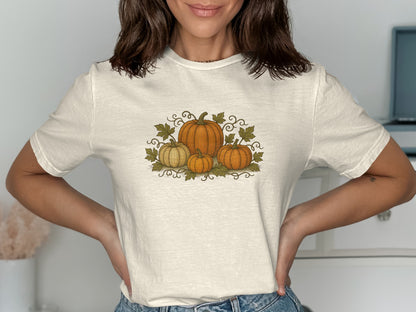Autumn Fall Pumpkin Themed Graphic T-Shirt product type