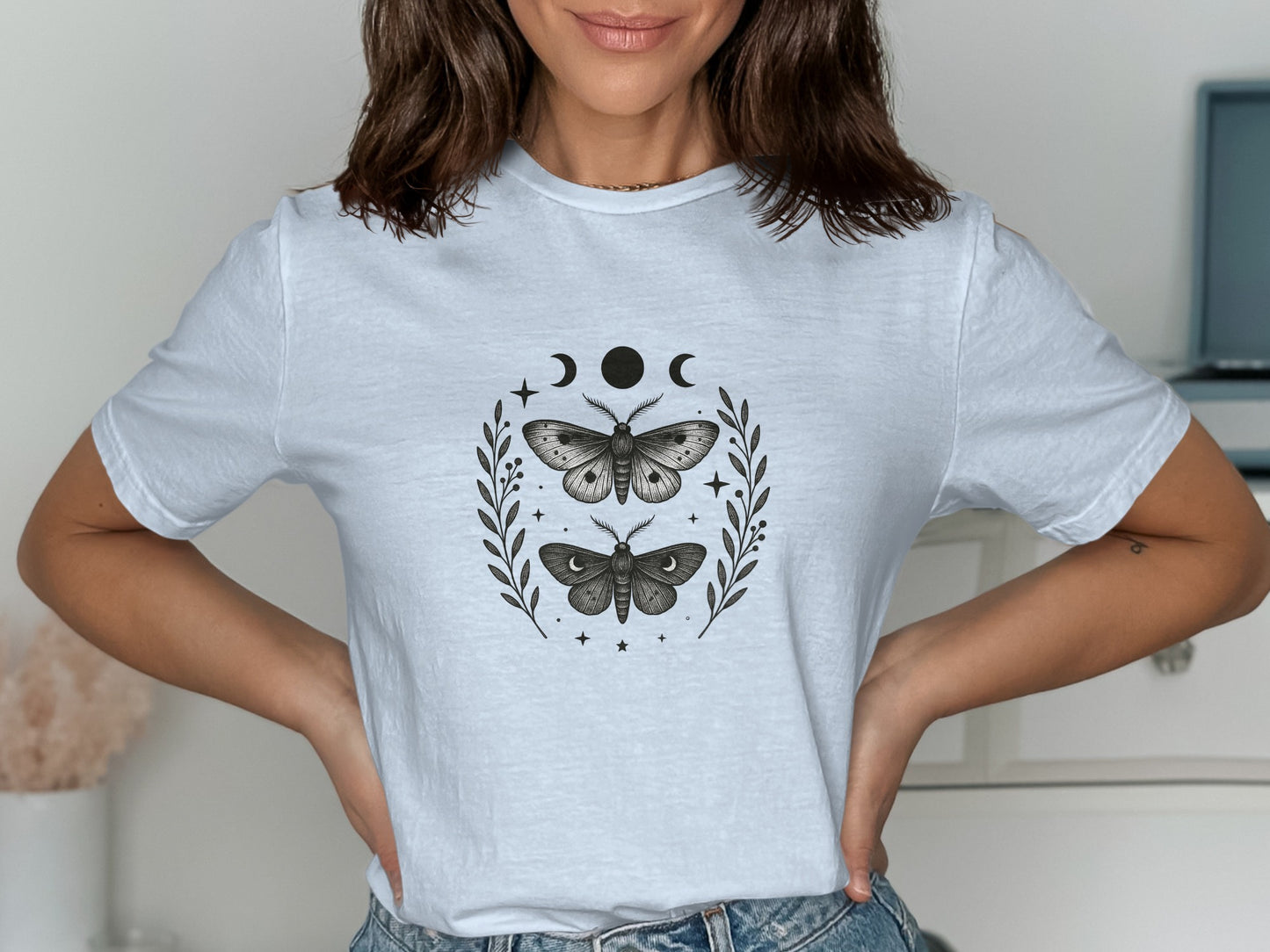 Mystical Moth and Moon Graphic Tee product type