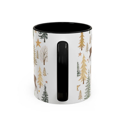 Festive Woodland Animal and Tree Design Mug