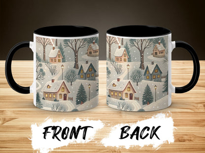 Cozy Winter Village Design Coffee Mug