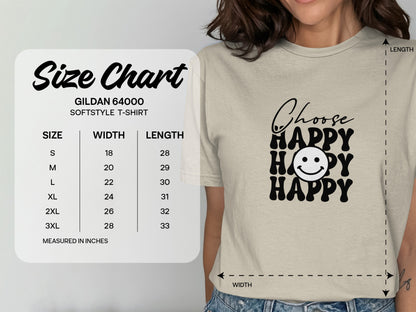 Choose Happy Smiley Face Softstyle T-shirt product