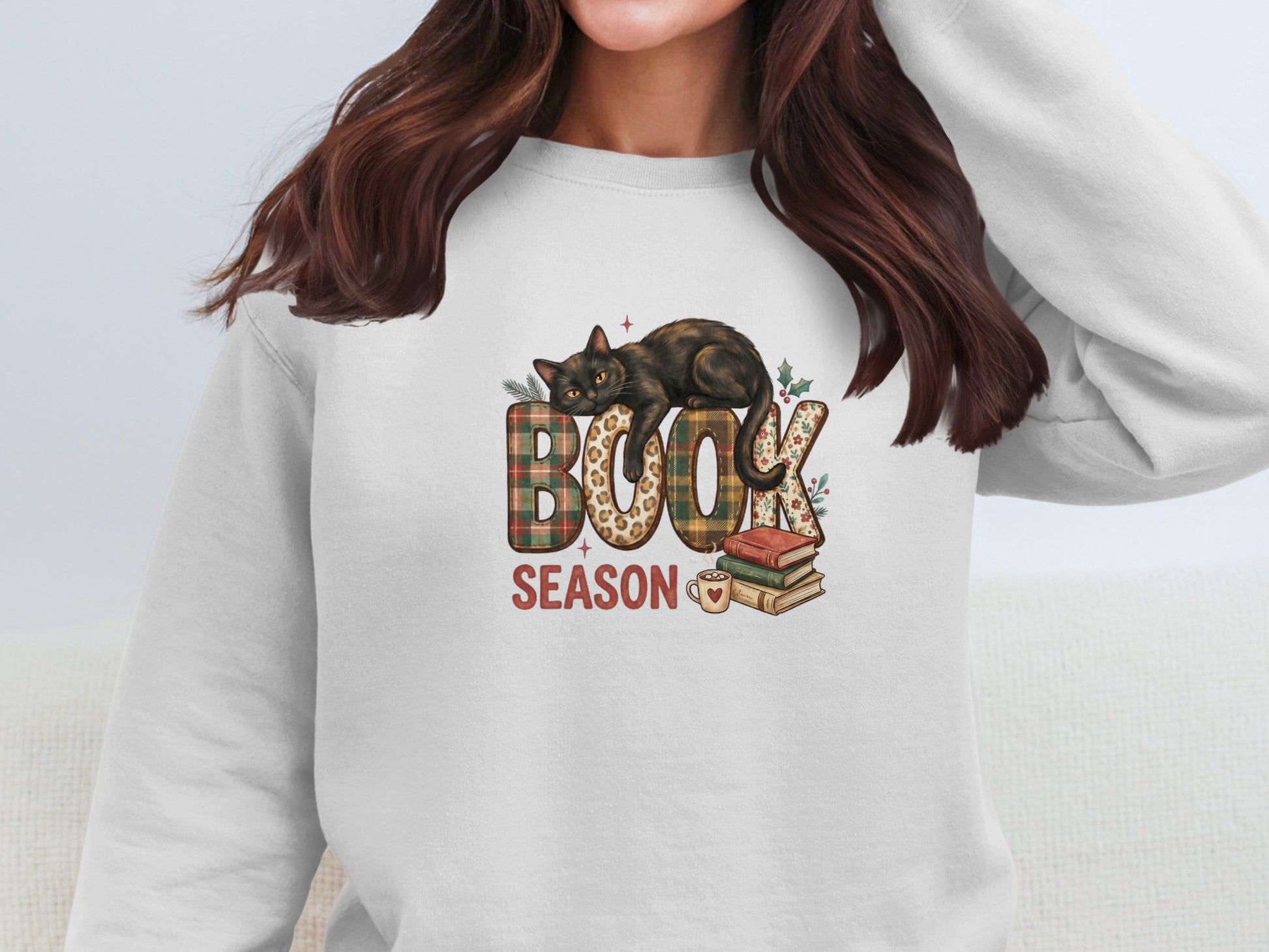 Book Season with Black Cat Design Top