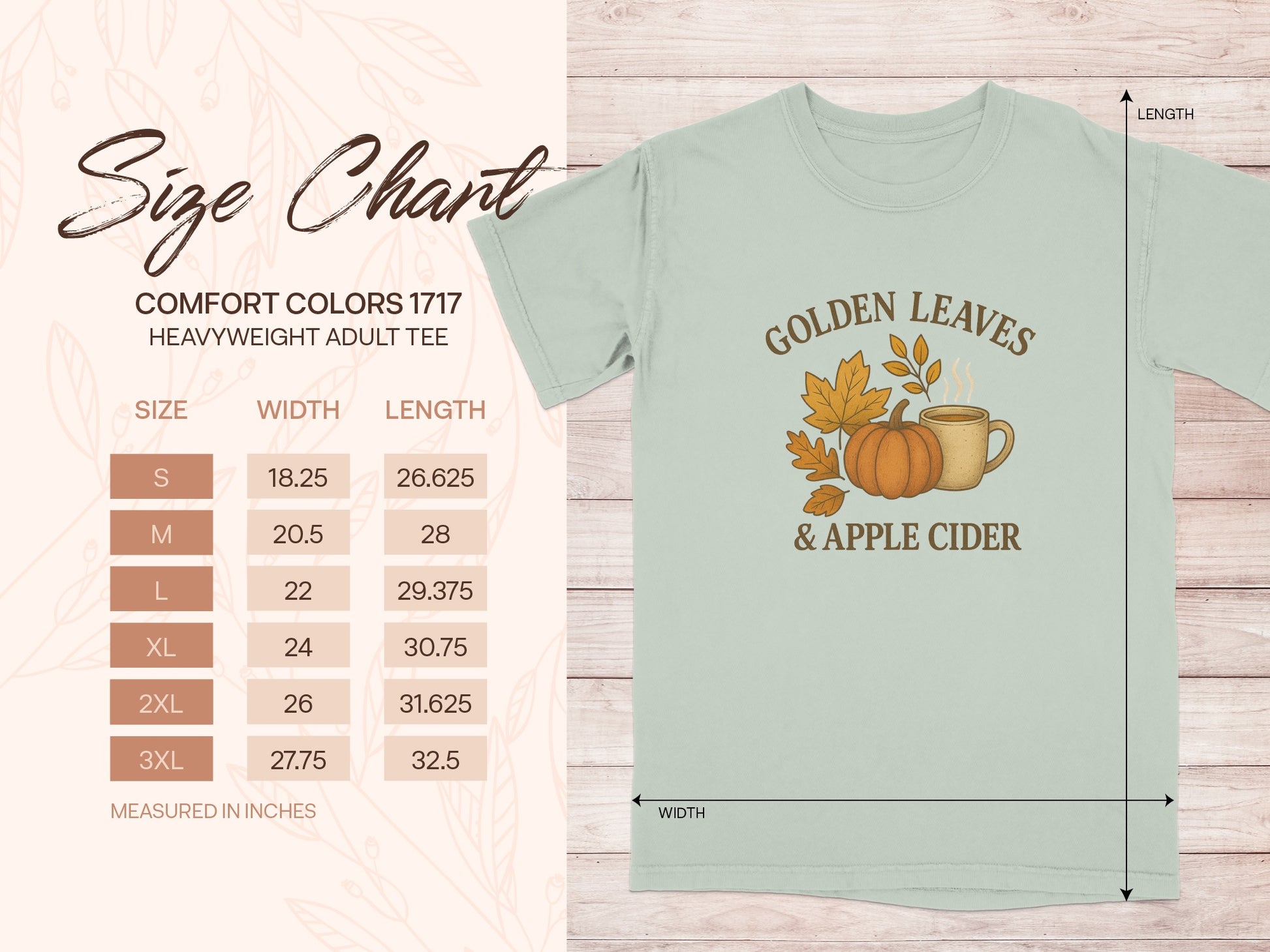 Golden Leaves and Apple Cider Adult Tee product