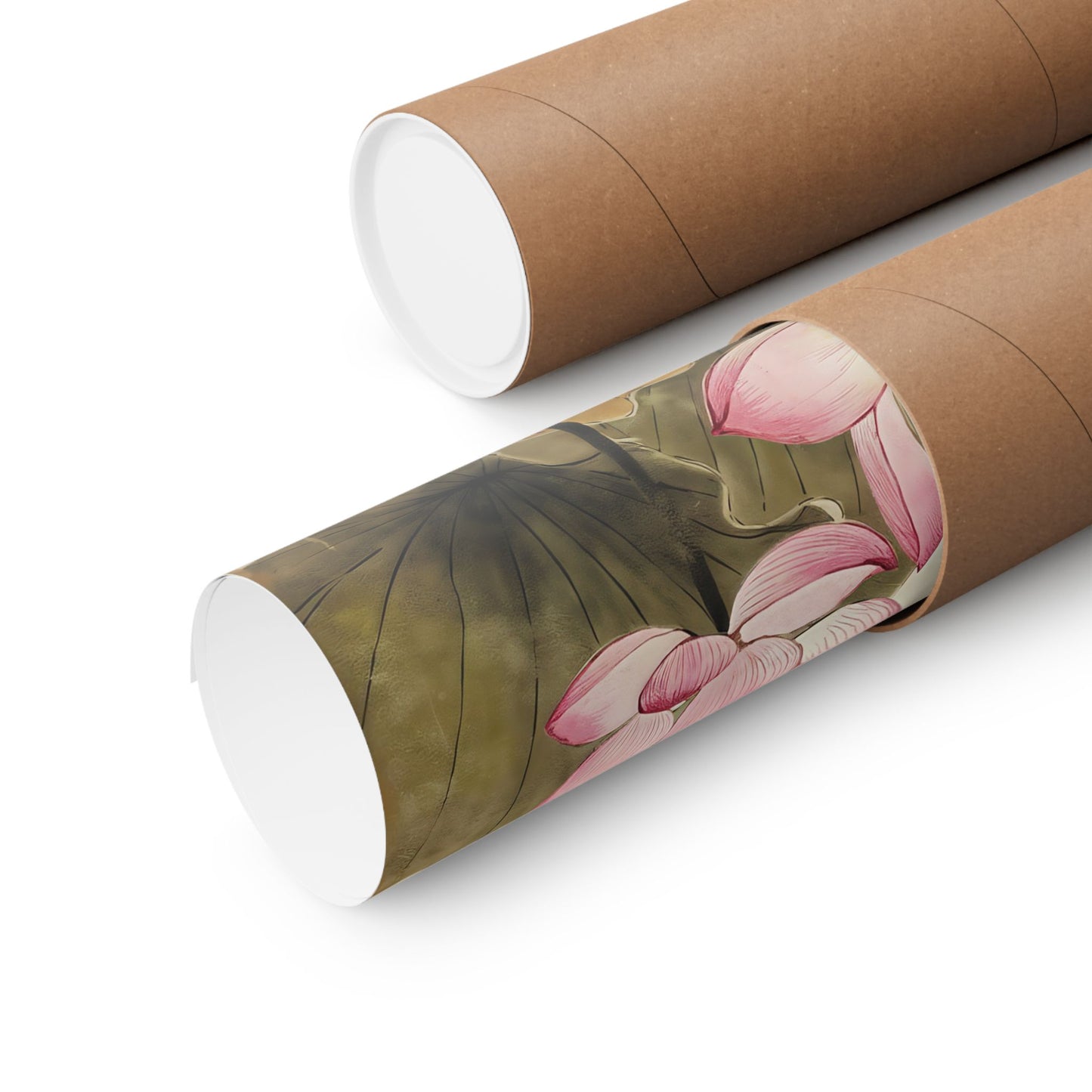 Pink Flowers With Dragonfly Poster