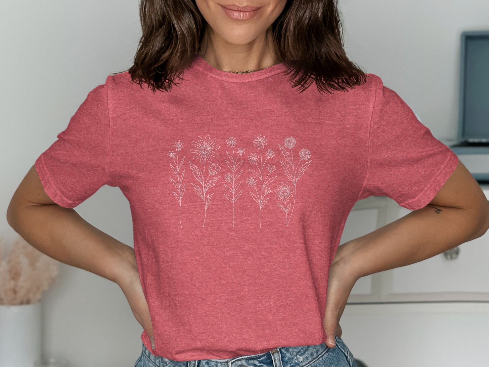 Floral Print Design Women's T-Shirt Casual Wear product