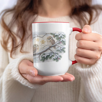 Snowy Owl Artwork Featuring Winter Scene Mug