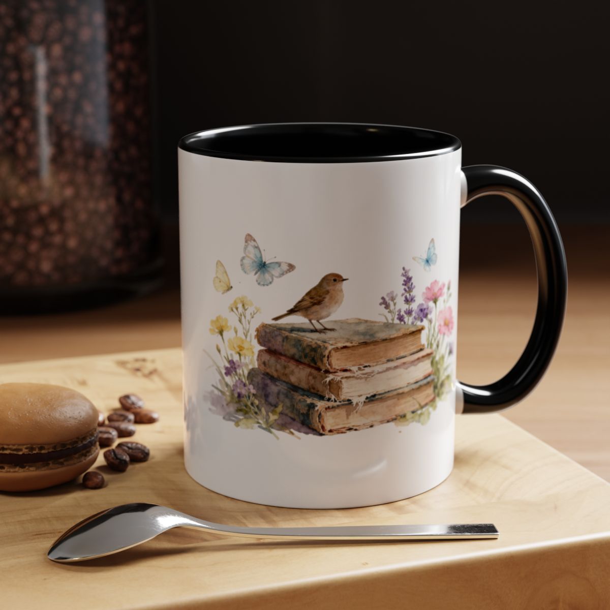Beautiful Decorative Mug with Vintage Book Design product