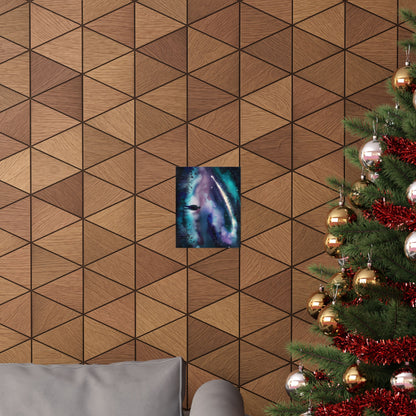 Man Looking Up At Starry Night Poster