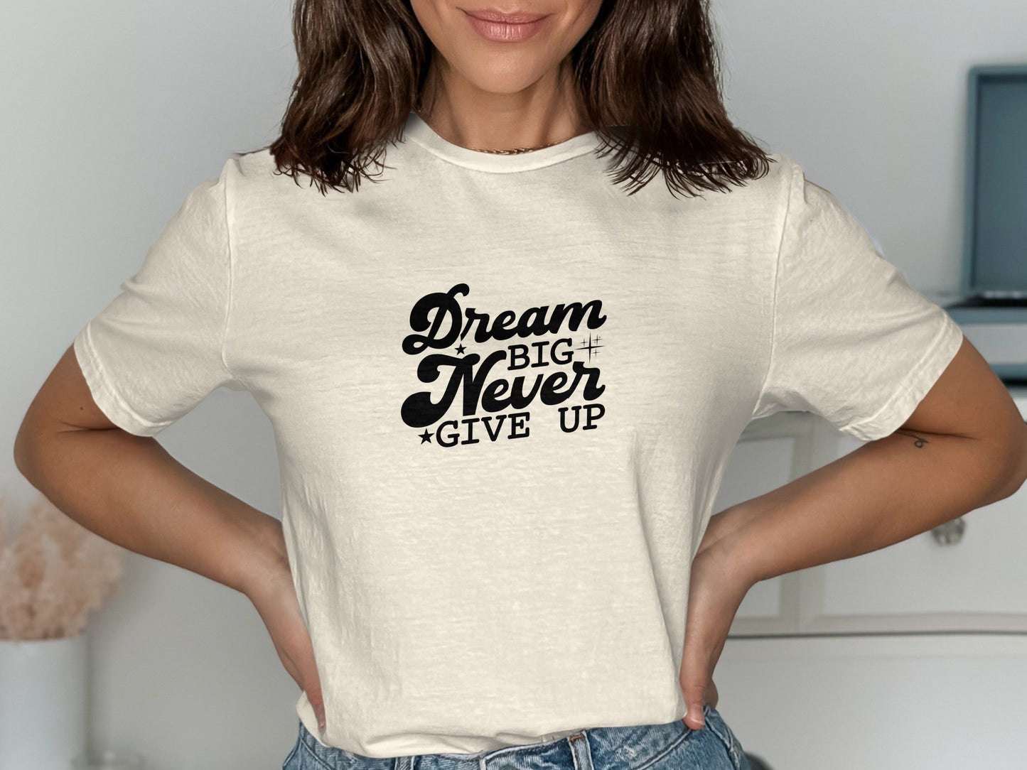 Dream Big Never Give Up Graphic T-Shirt product type