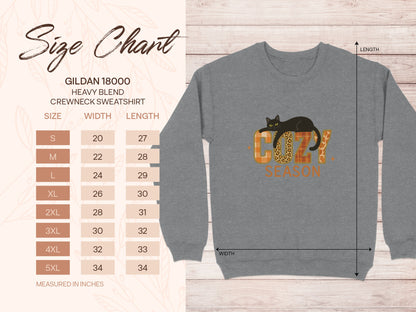 Cozy Cat Season Graphic Sweatshirt for Fall Lounging