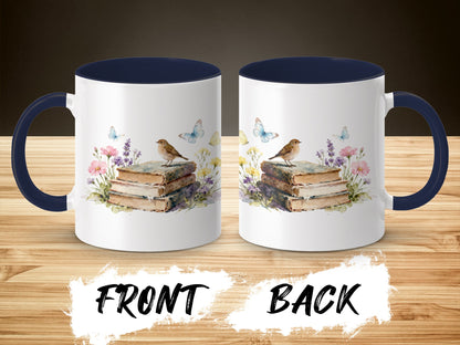 Front and Back Design Mug with Birds and Flowers product type