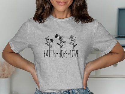 Faith Hope Love Graphic Tee Casual Clothing product type