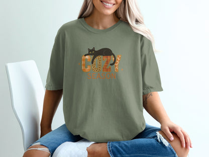 Cozy Season Cat Shirt Perfect for Fall Season product