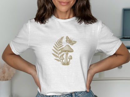 Nature Inspired Mushrooms and Ferns T-Shirt product