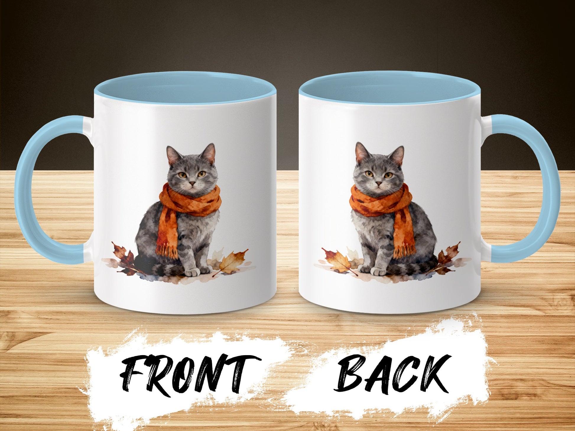 Adorable Cat With Orange Scarf Coffee Mug product