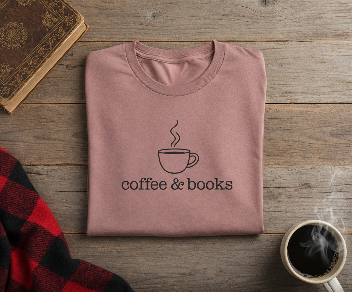 Coffee & Books - Book Lover T-Shirt
