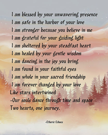 I Am Affirmation Guided by Love Digital Wall Art