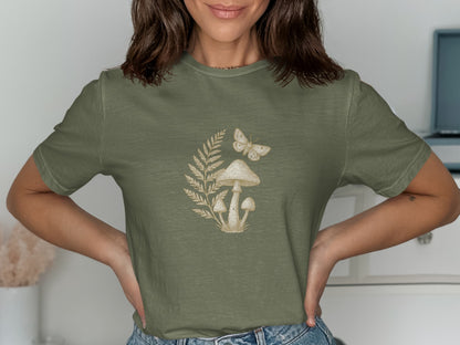 Butterfly Mushroom Fern Graphic Unisex T-Shirt product