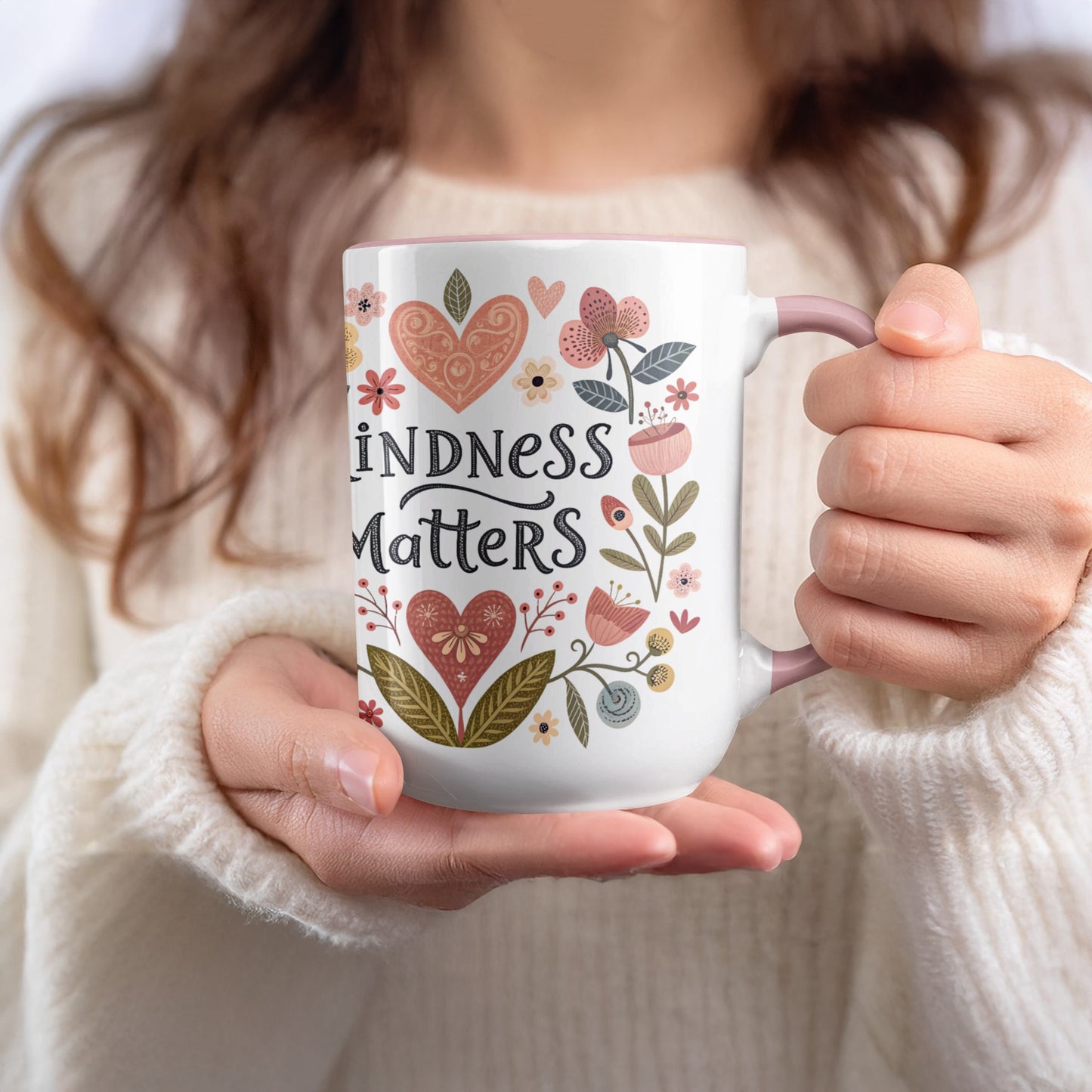 Inspirational Mug with Kindness Matters Design
