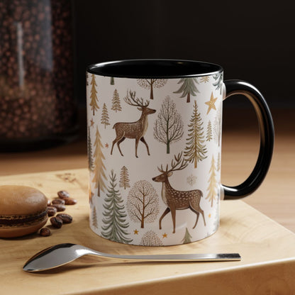 Winter Forest Deer Mug with Scenic Design
