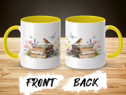 Beautiful Floral Books and Birds Mug product
