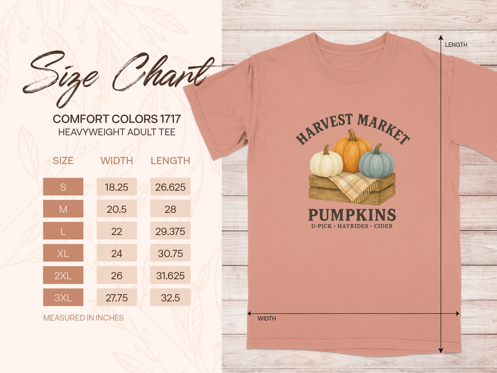 Harvest Market Pumpkins Heavyweight Adult Tee product