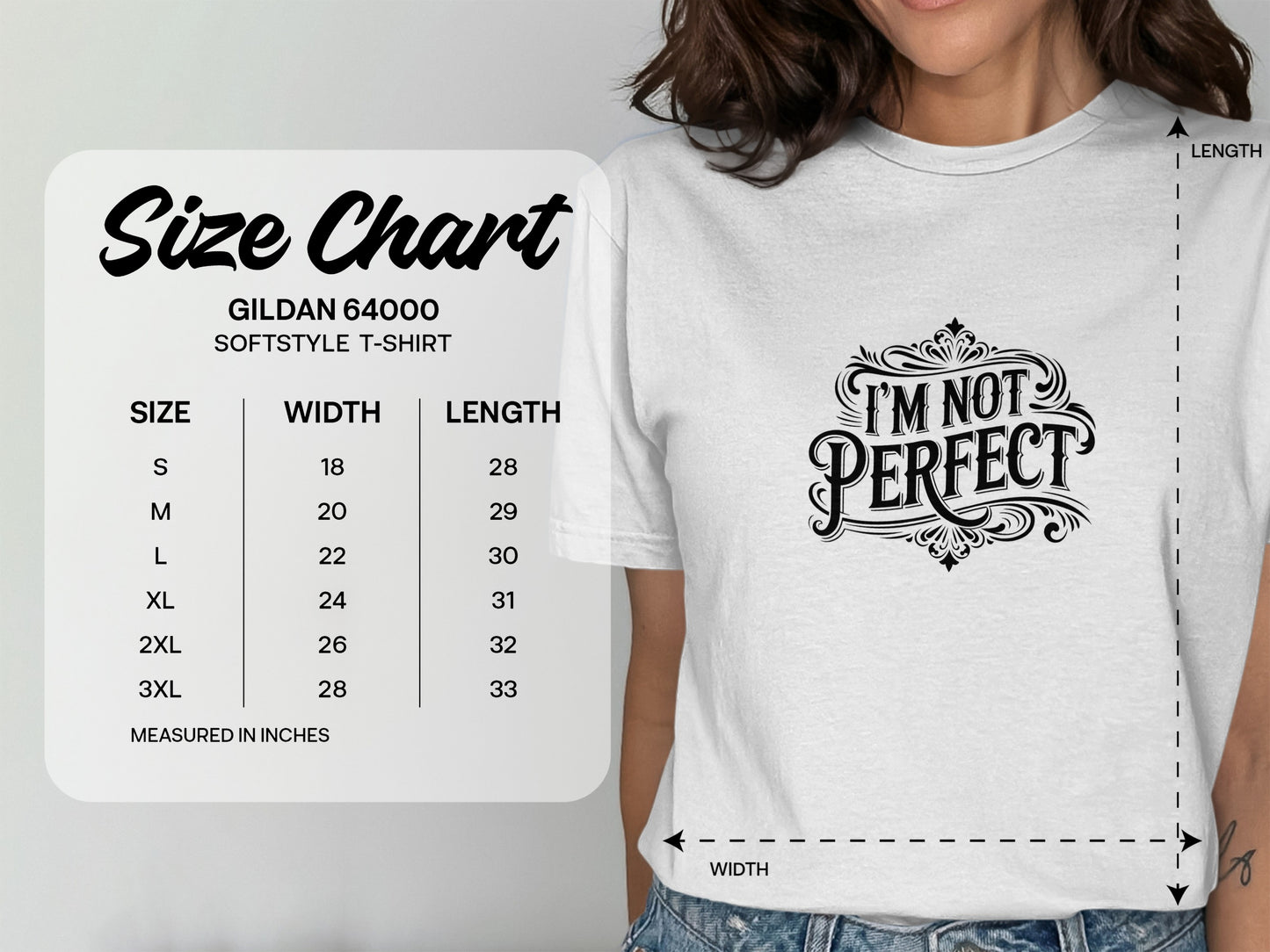 I'm Not Perfect Gildan 64000 Softstyle T-shirt product type