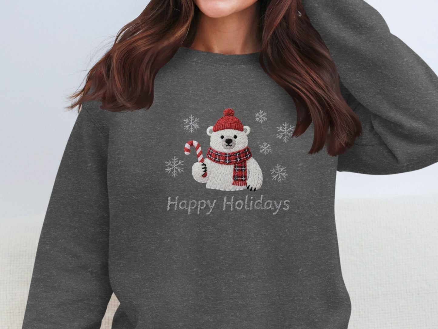 Cute Bear in Festive Hat Happy Holidays product
