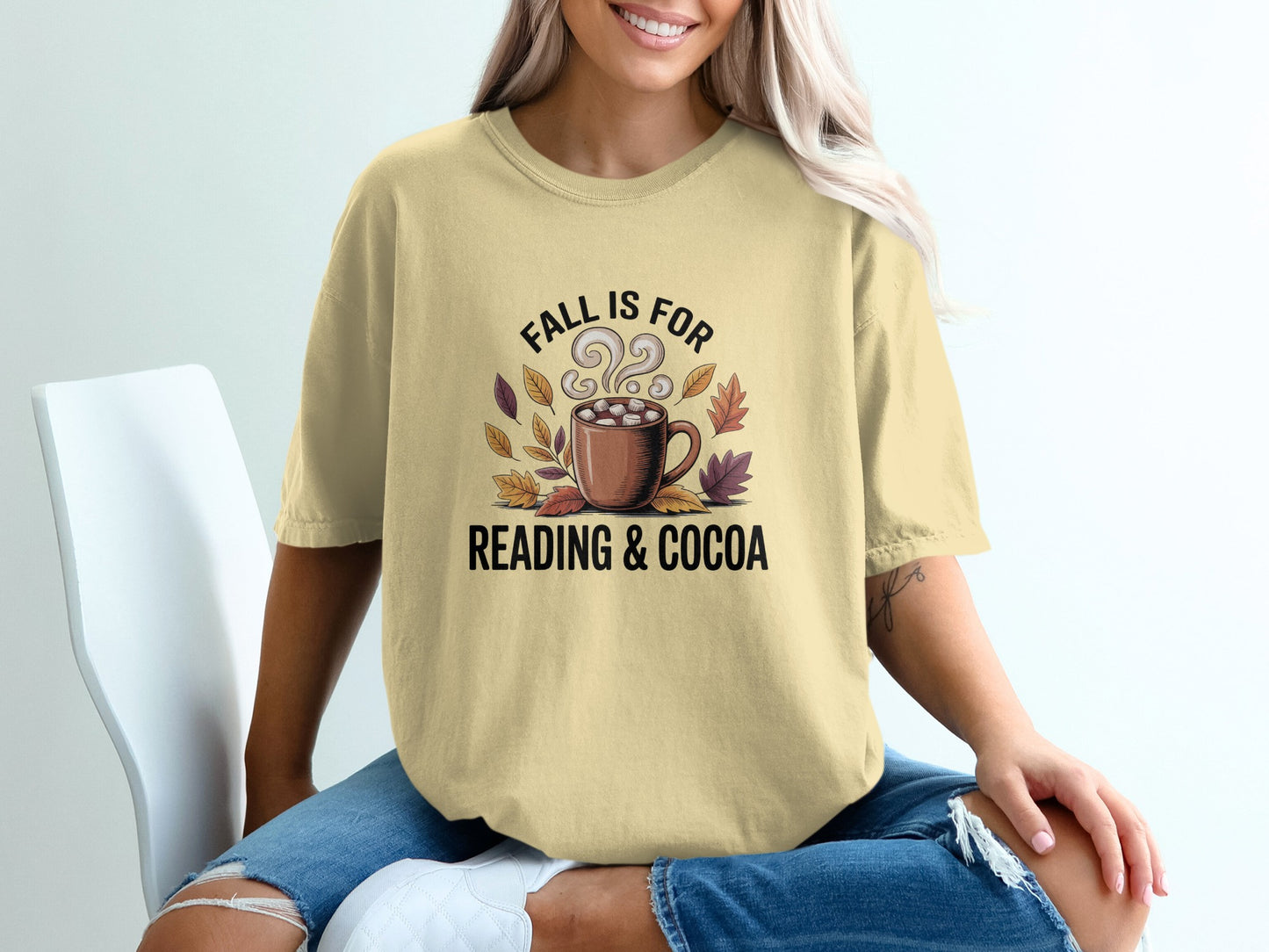 Fall Is For Reading And Cocoa T Shirt Product