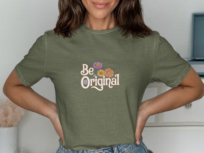 Be Original Green Graphic Tee Casual Chic Shirt product type