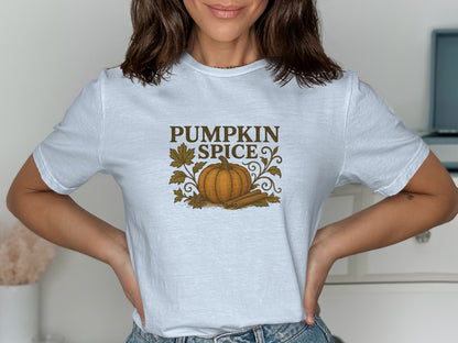 Pumpkin Spice Graphic Tee for a Stylish Product