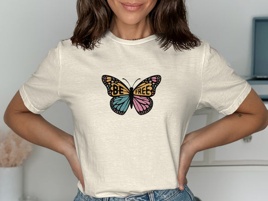 Be Free Butterfly Graphic Tee Shirt product type