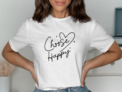 Choose Happy Inspirational Graphic Tee product type