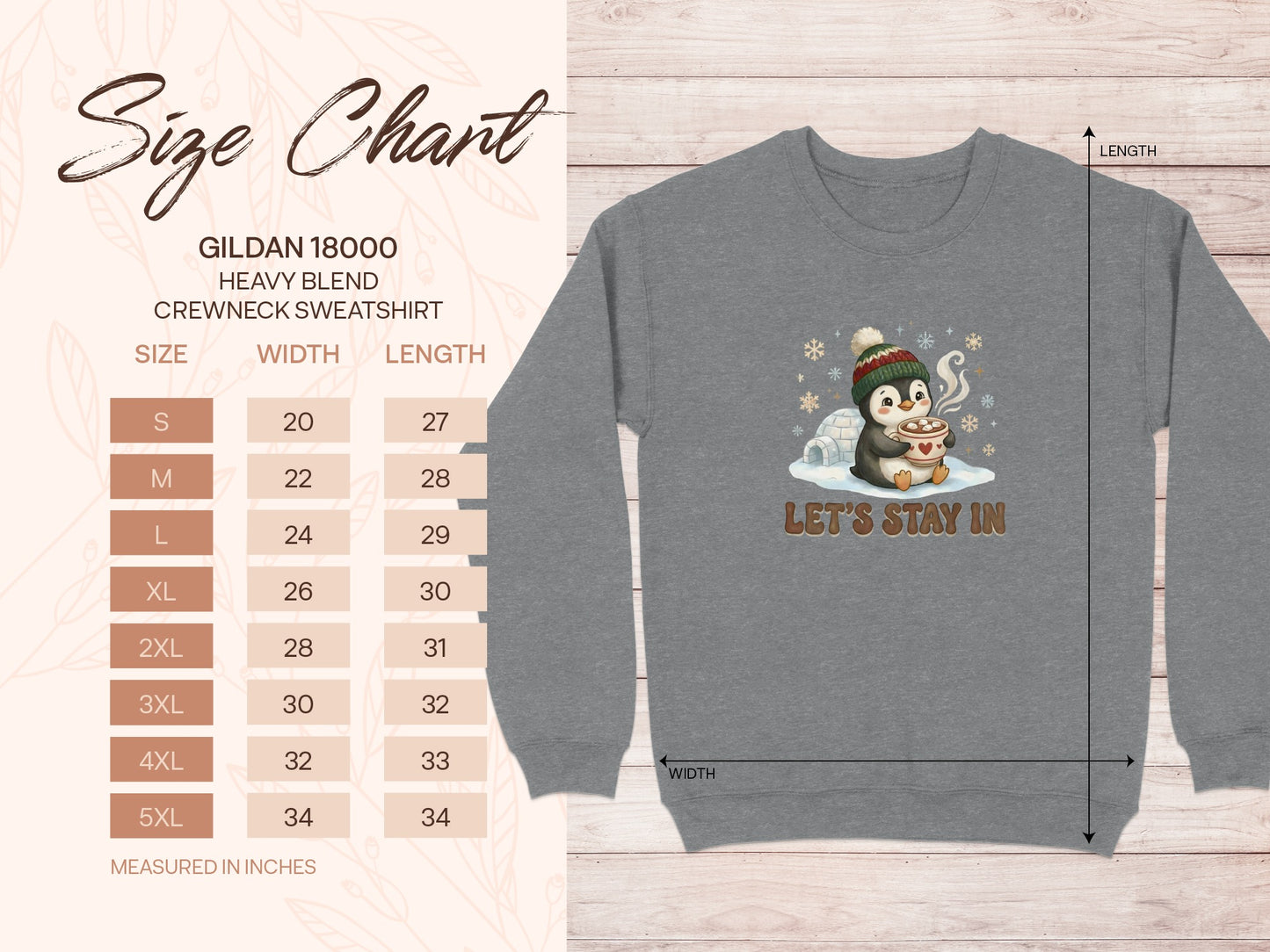 Cozy Penguin Design Lets Stay In Sweatshirt