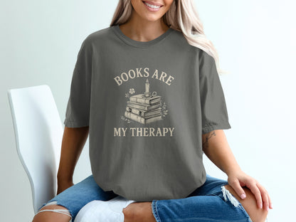 Books Are My Therapy Graphic Tee Shirt product type
