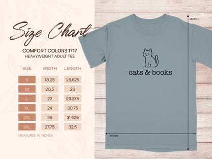 Cats and Books Graphic T-Shirt product type