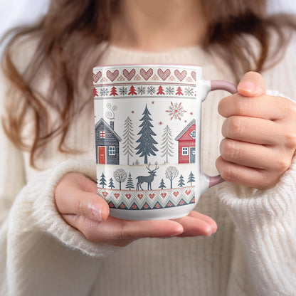 Festive Christmas Themed Ceramic Mug for Holiday Cheer