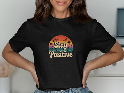 Stay Positive Retro Inspired Graphic Tee product